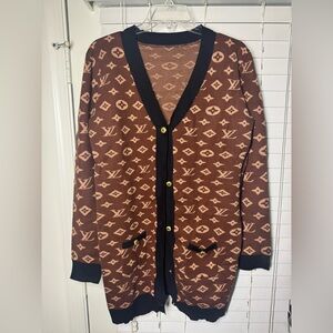Brown Cardigan Sweater. No Brand.